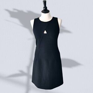 Milly A-Line Peekaboo Mini Sheath Dress in Black Size 4
